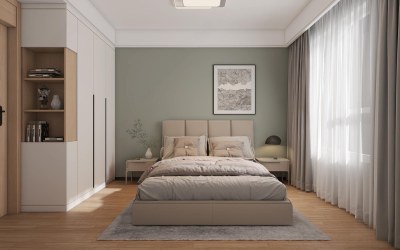 现代家居卧室3D模型下载